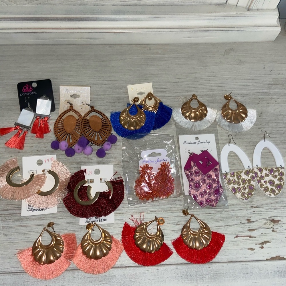 Bundle of Large Earrings